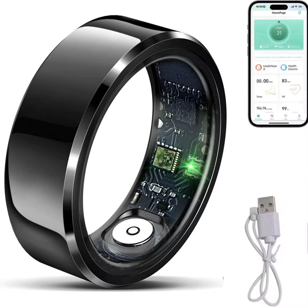 2026 Smart Ring Blood Pressure Heart Rate Sleep Monitoring Smartring IP68 & 5ATM Waterproof Multi-Sport Mode Smartring Man Women